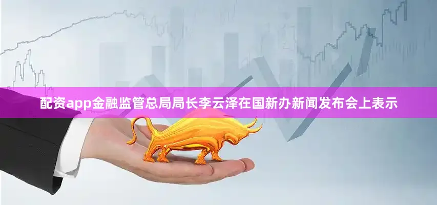 配资app金融监管总局局长李云泽在国新办新闻发布会上表示