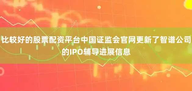 比较好的股票配资平台中国证监会官网更新了智谱公司的IPO辅导进展信息
