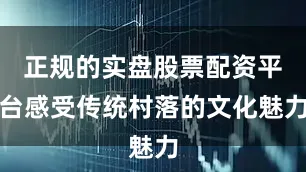 正规的实盘股票配资平台感受传统村落的文化魅力